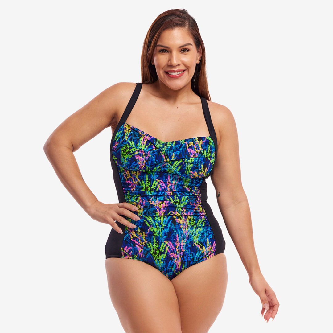 Midnight Meadow Ladies Ruched One Piece