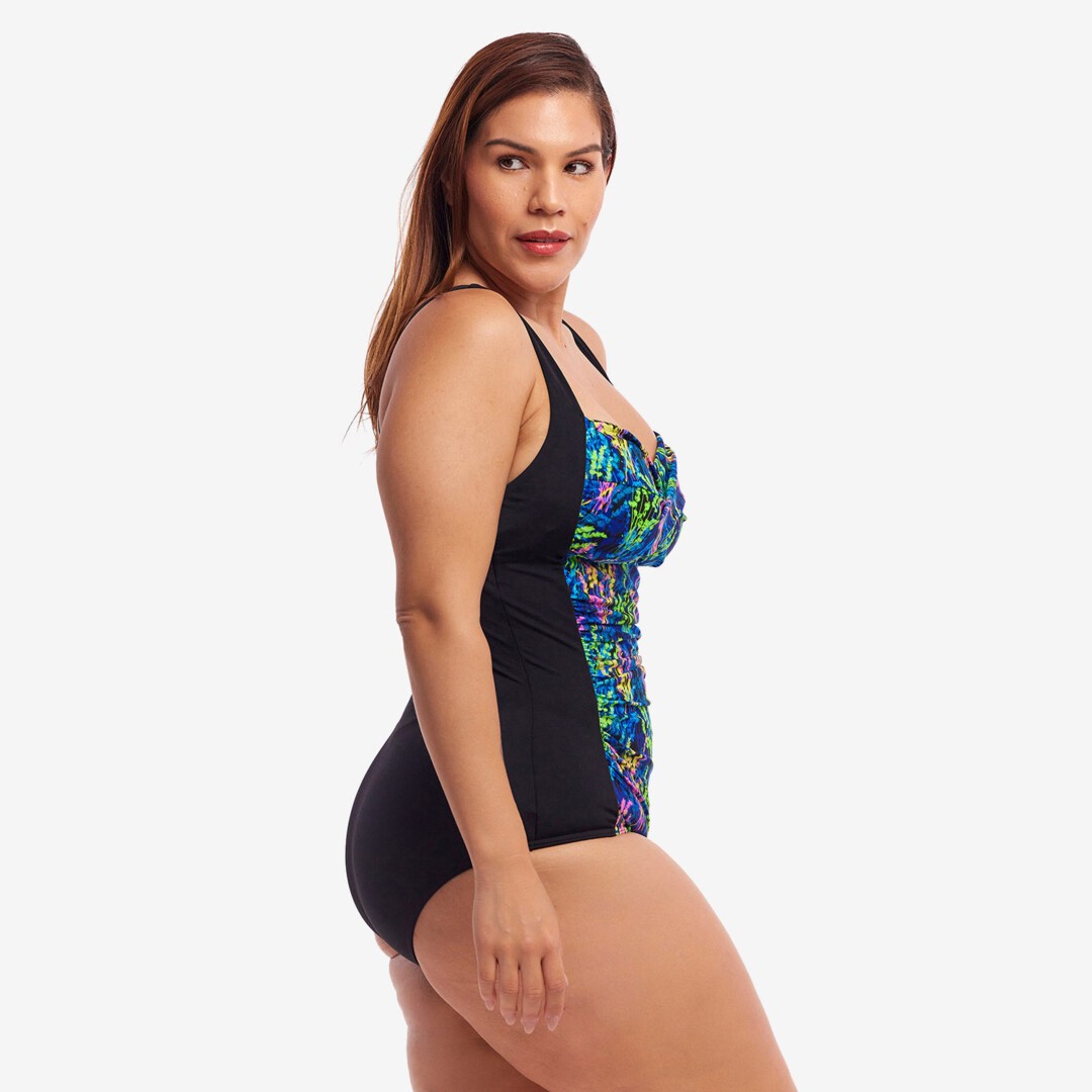 Midnight Meadow Ladies Ruched One Piece