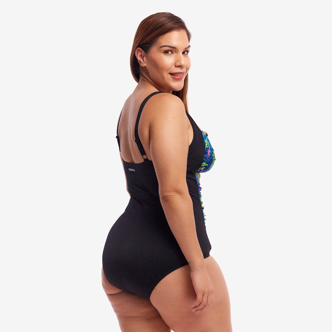 Midnight Meadow Ladies Ruched One Piece