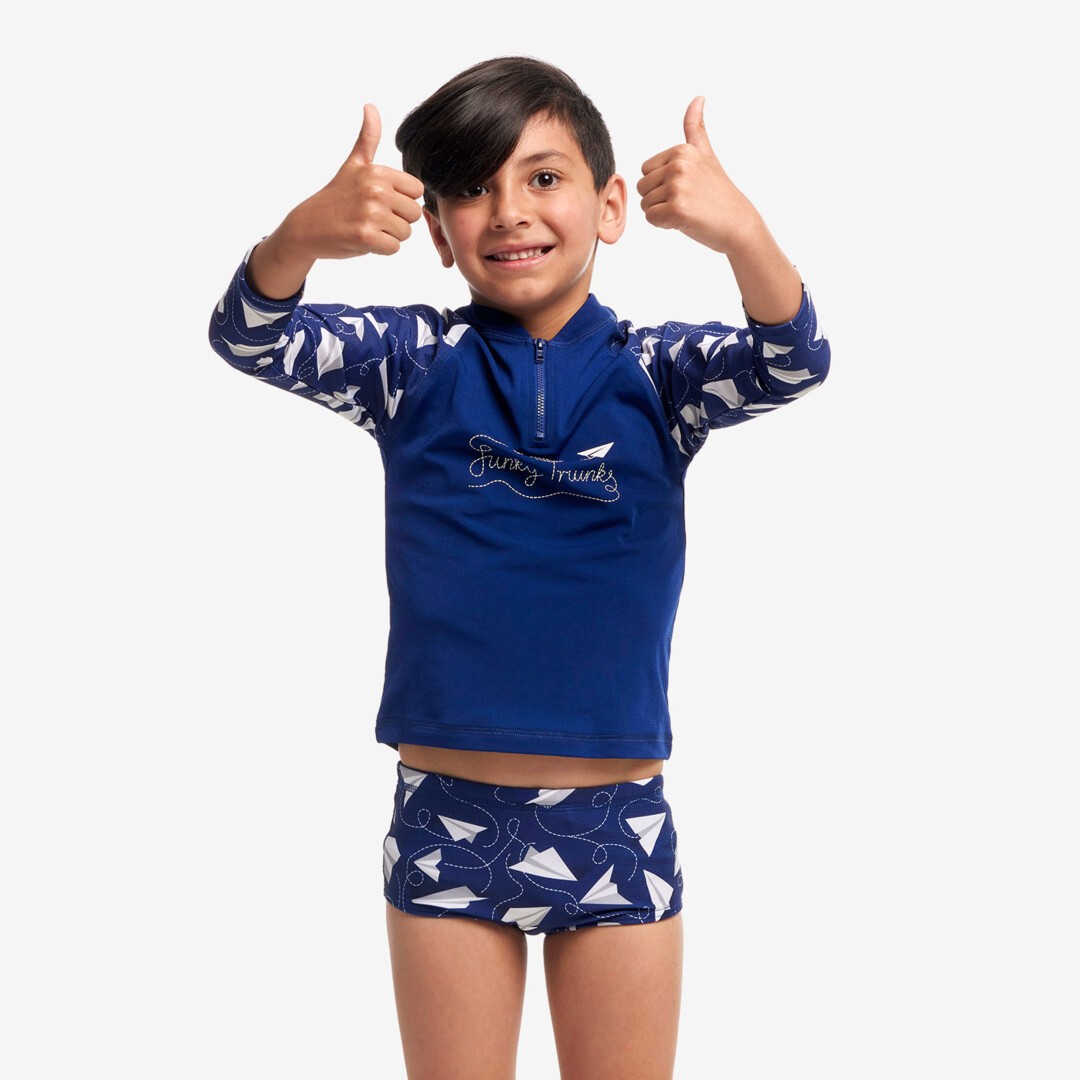 Paper Plain Toddler Boy's Zippy Rash Vest
