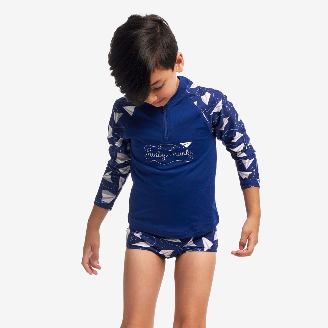 Paper Plain Toddler Boy's Zippy Rash Vest