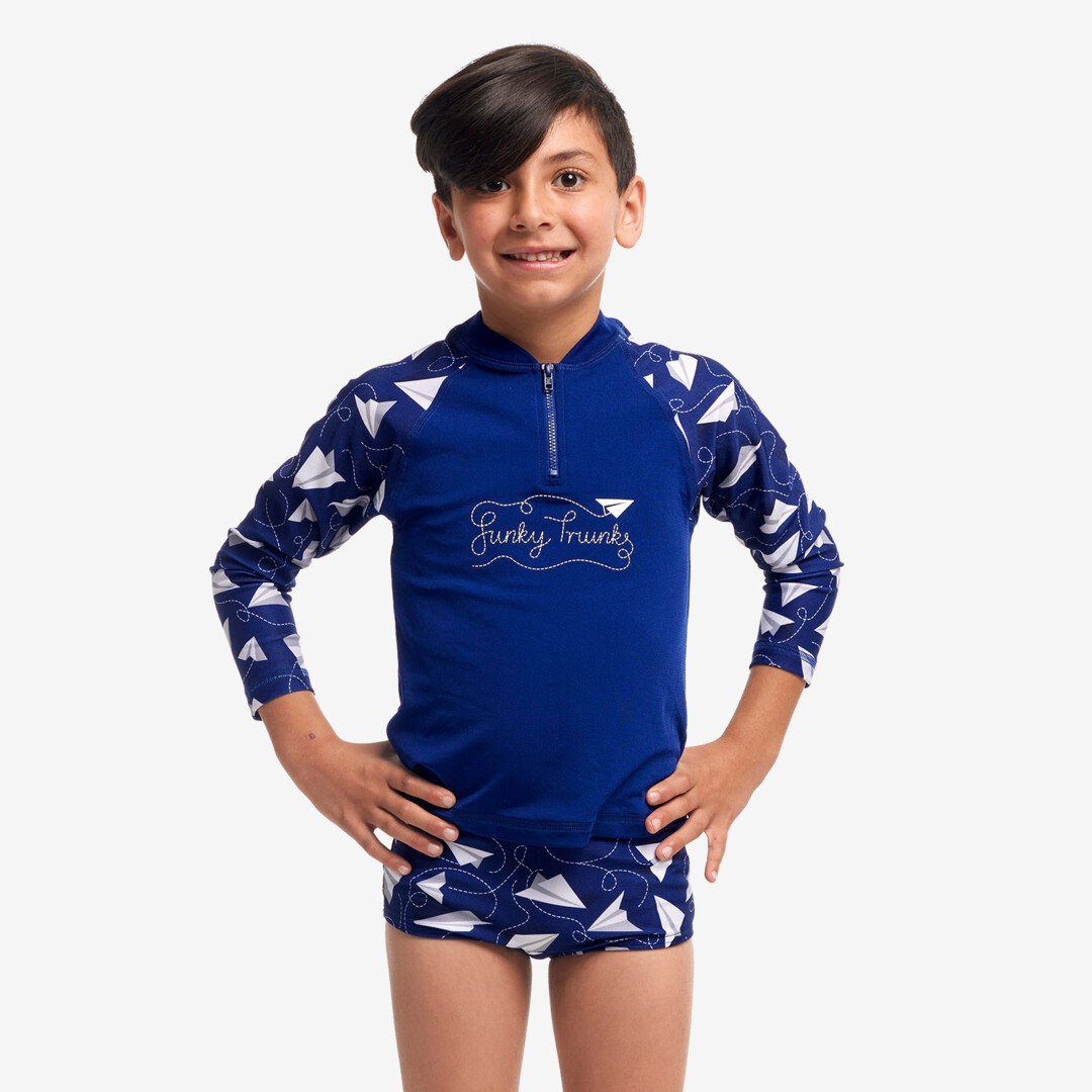 Paper Plain Toddler Boy's Zippy Rash Vest