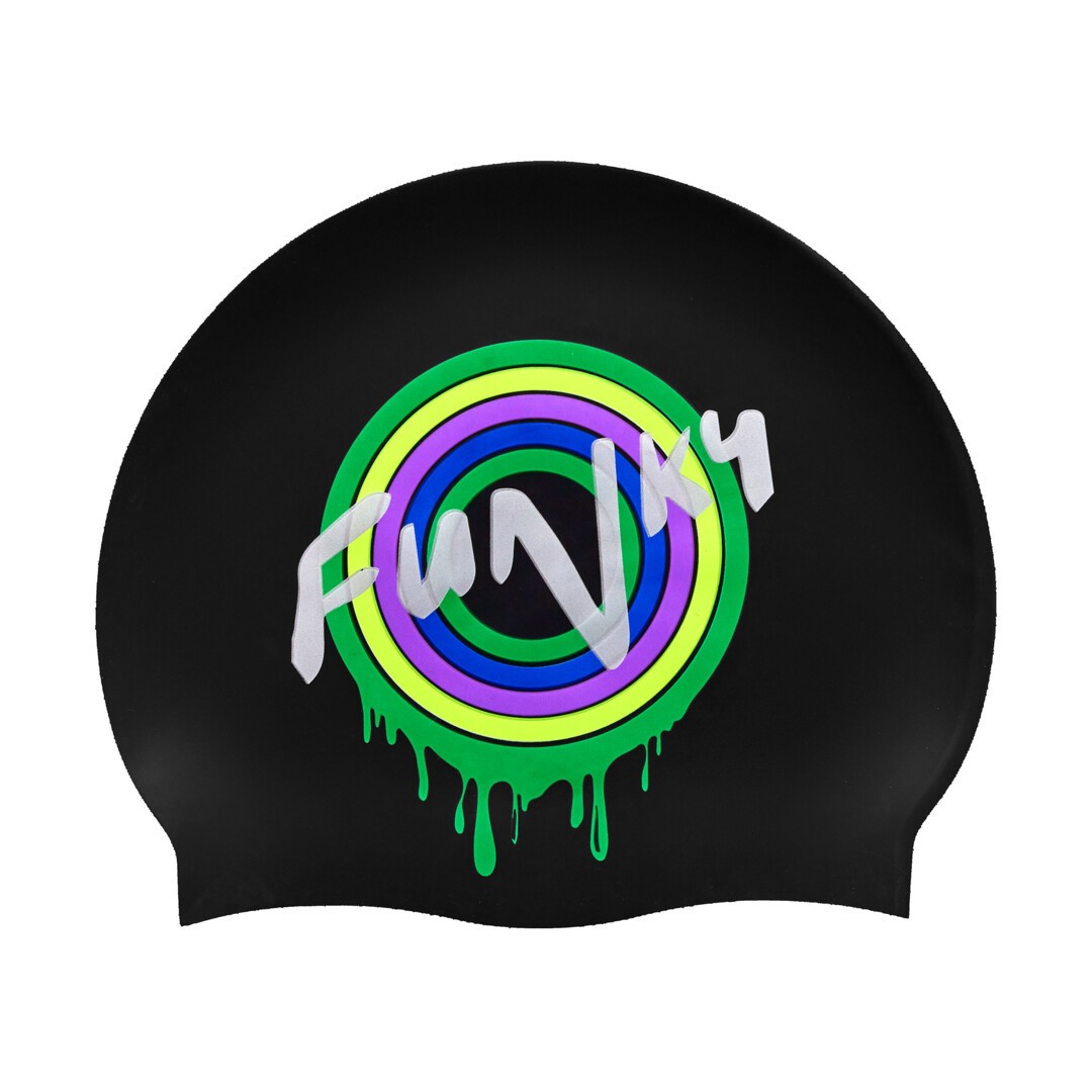 Funky Silicone Swimming Cap Poppy Long Swim Training Gear