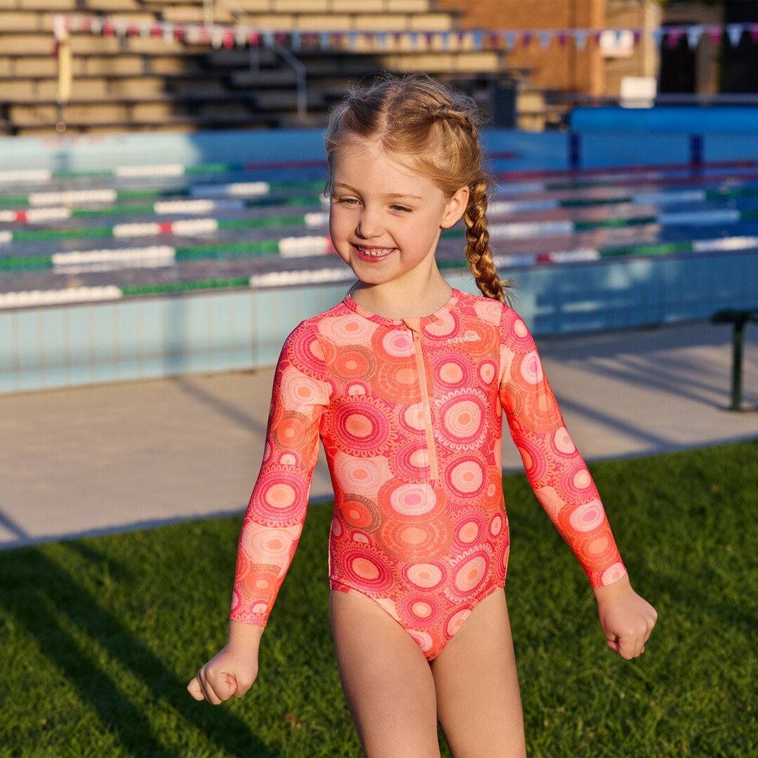 Ahelhe Toddler Girl's Sun Cover One Piece