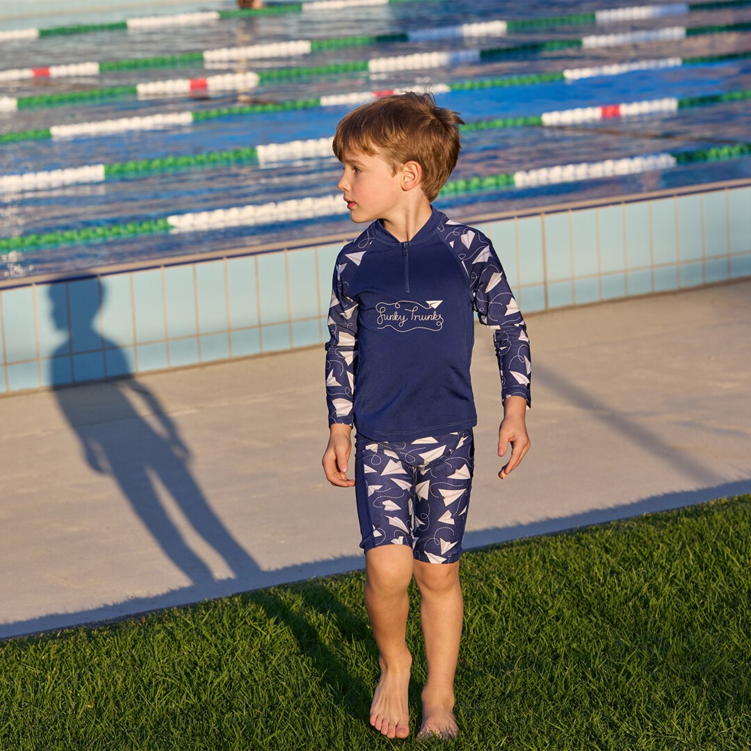 Paper Plain Toddler Boy's Zippy Rash Vest