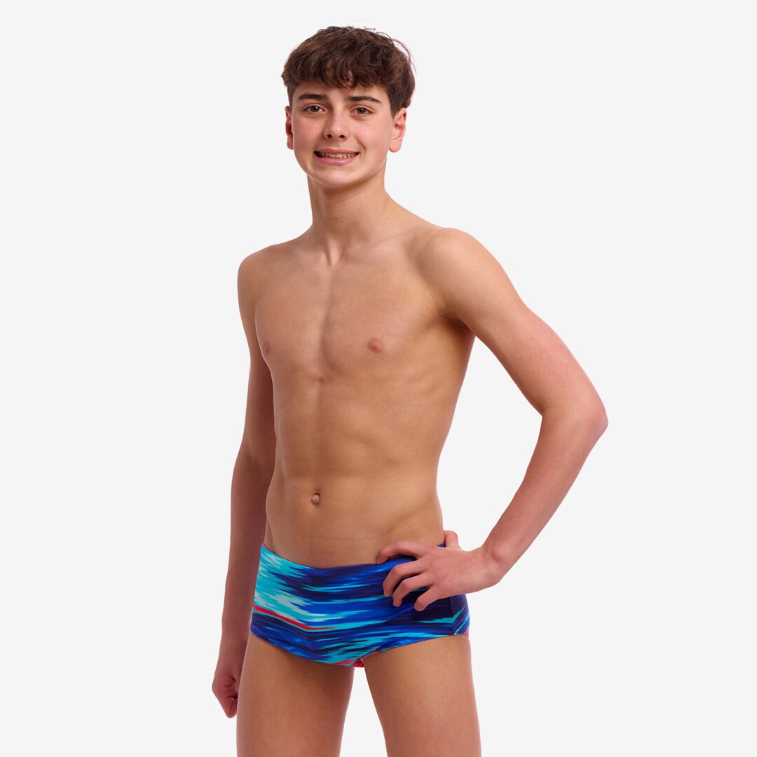 Storm At Sea Boy's Sidewinder Trunks