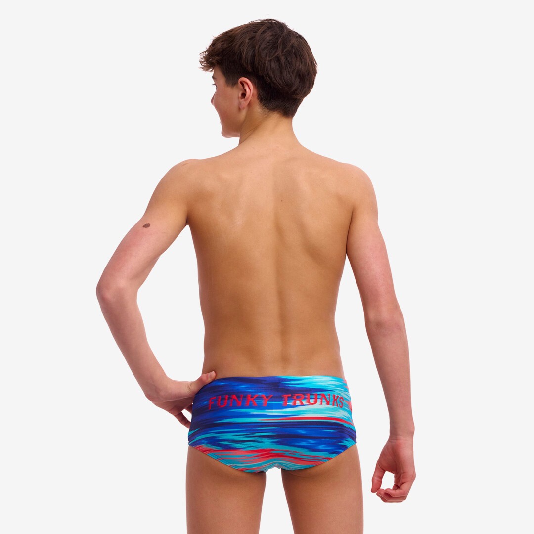 Storm At Sea Boy's Sidewinder Trunks