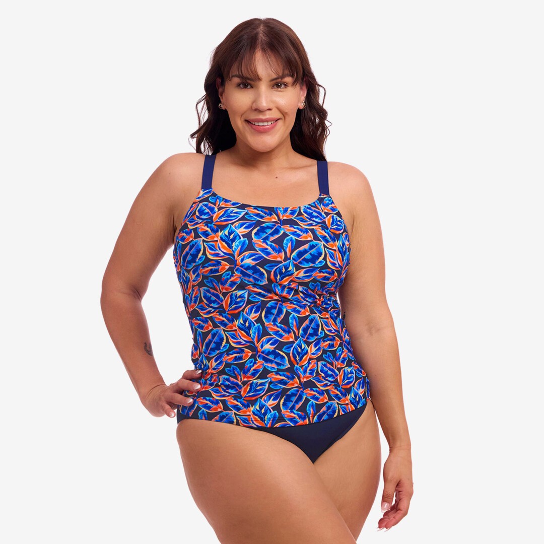 Leaf Blower Ladies Scoop Neck Tankini
