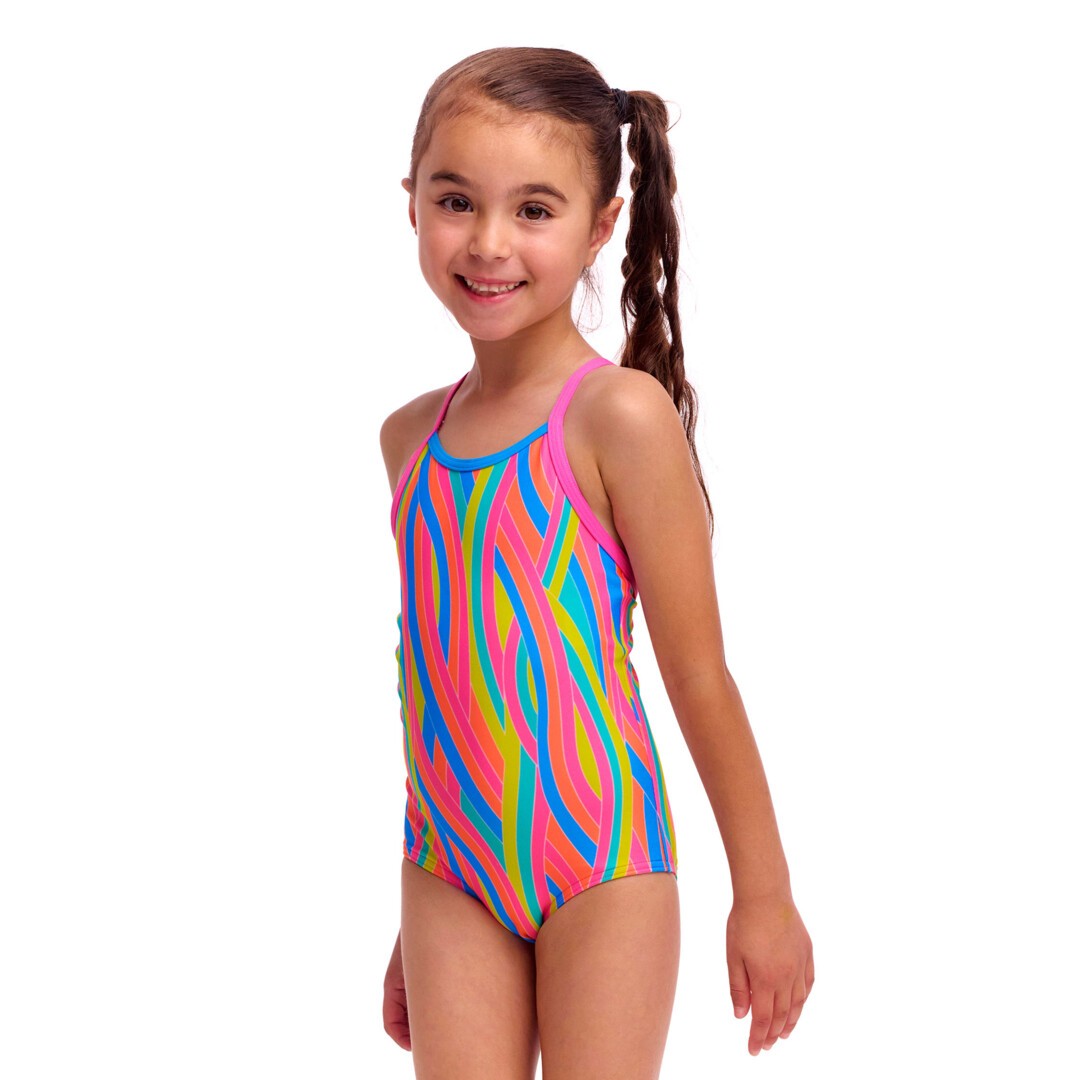 Swirly Straws Toddler Girl's Printed One Piece