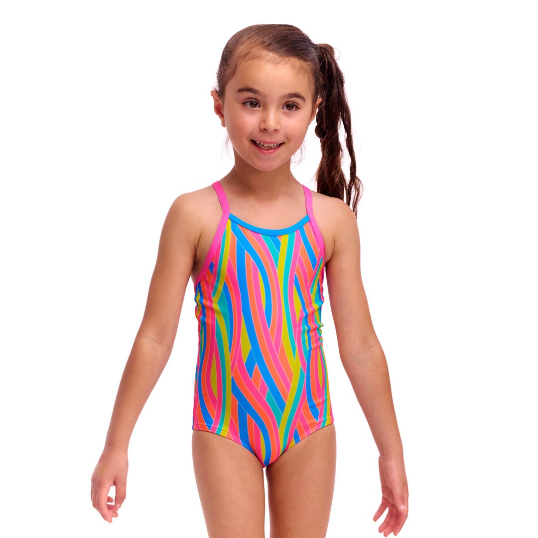 Swirly Straws Toddler Girl's Printed One Piece