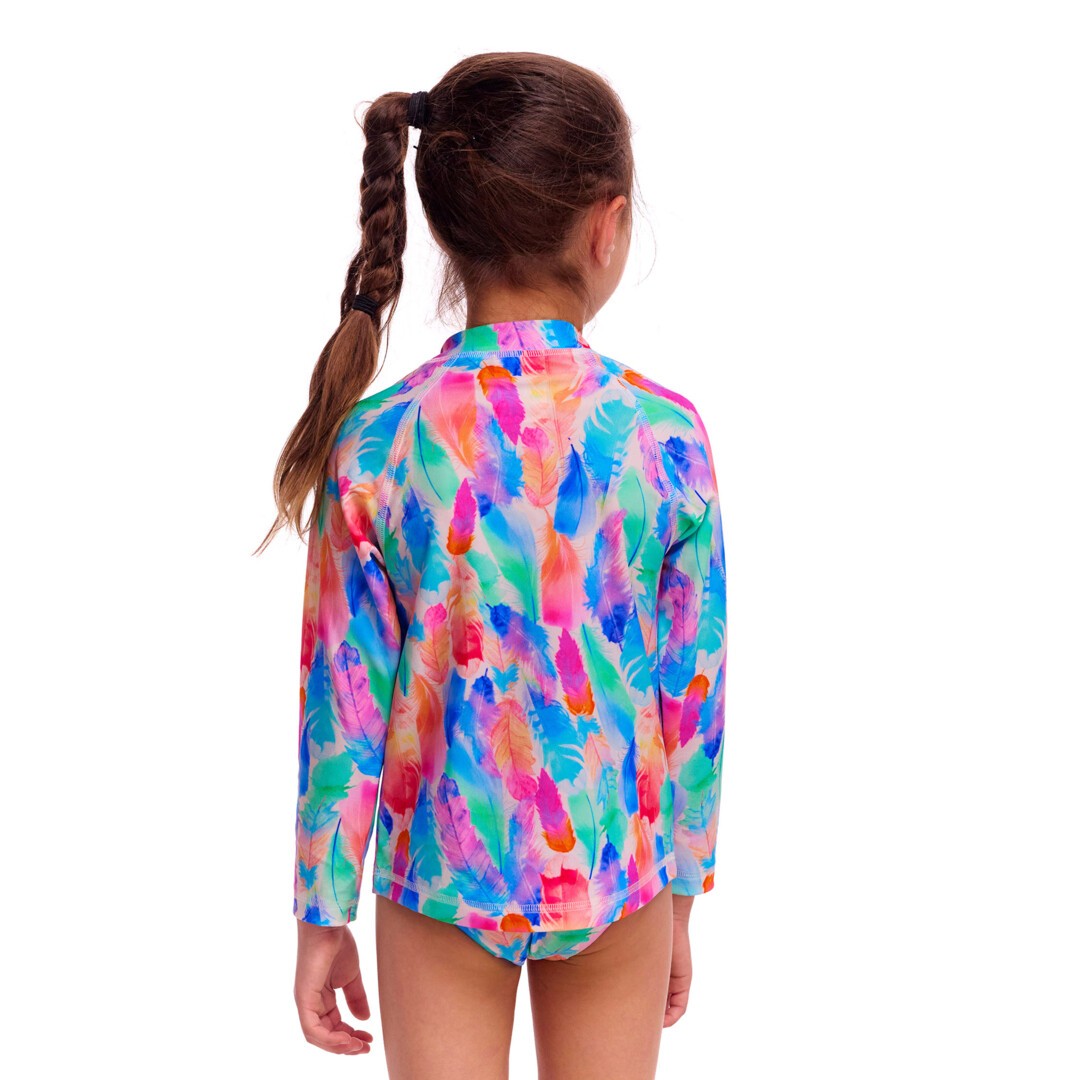 Tickle Pink Toddler Girl's Zippy Rash Vest