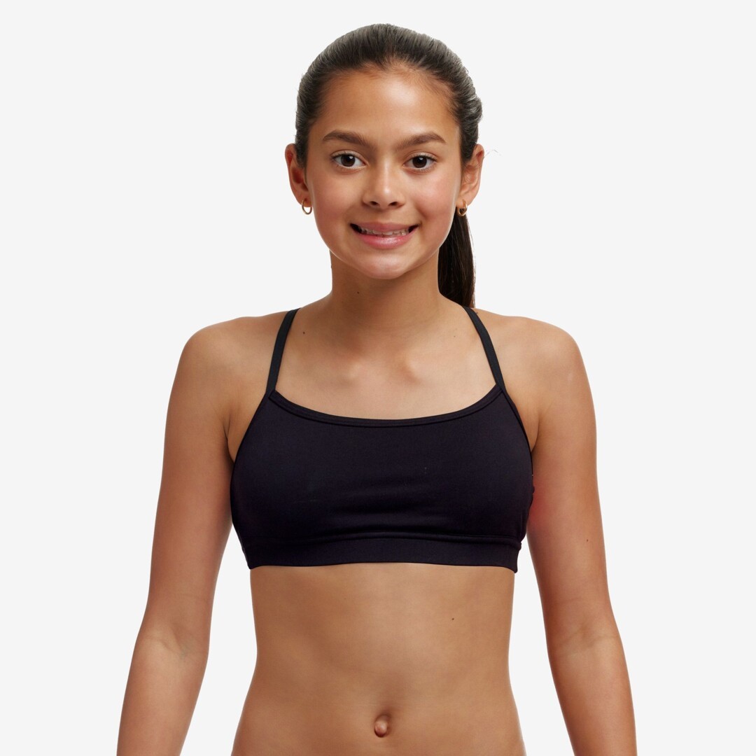 Still Black Girl's Swim Crop Top