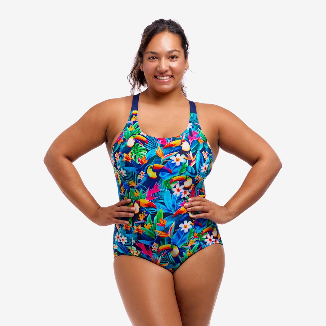 Birdie Wordie Ladies Brace Me Back One Piece
