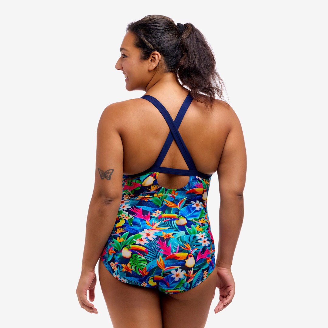 Birdie Wordie Ladies Brace Me Back One Piece