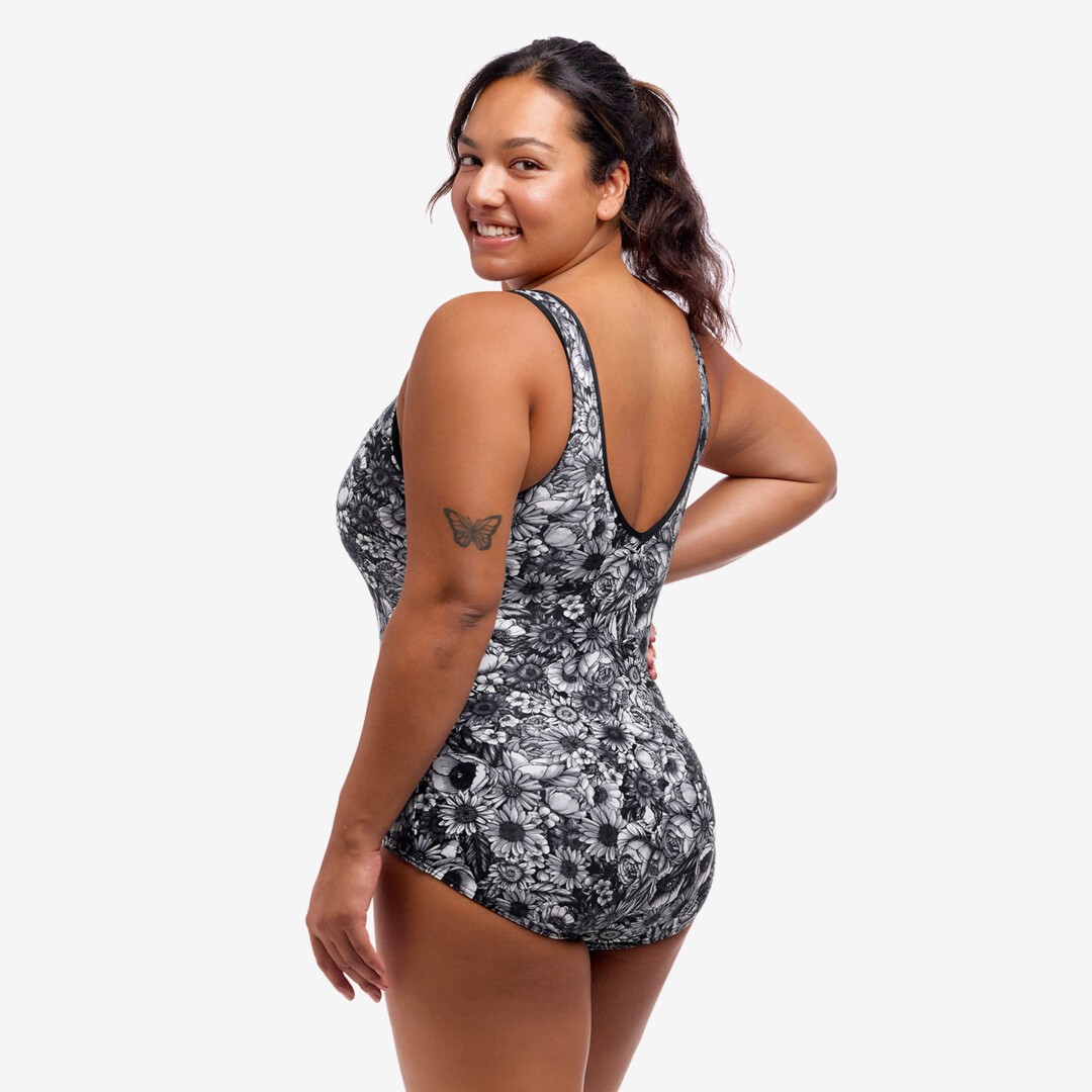 Nights Rose Ladies Zip Front One Piece