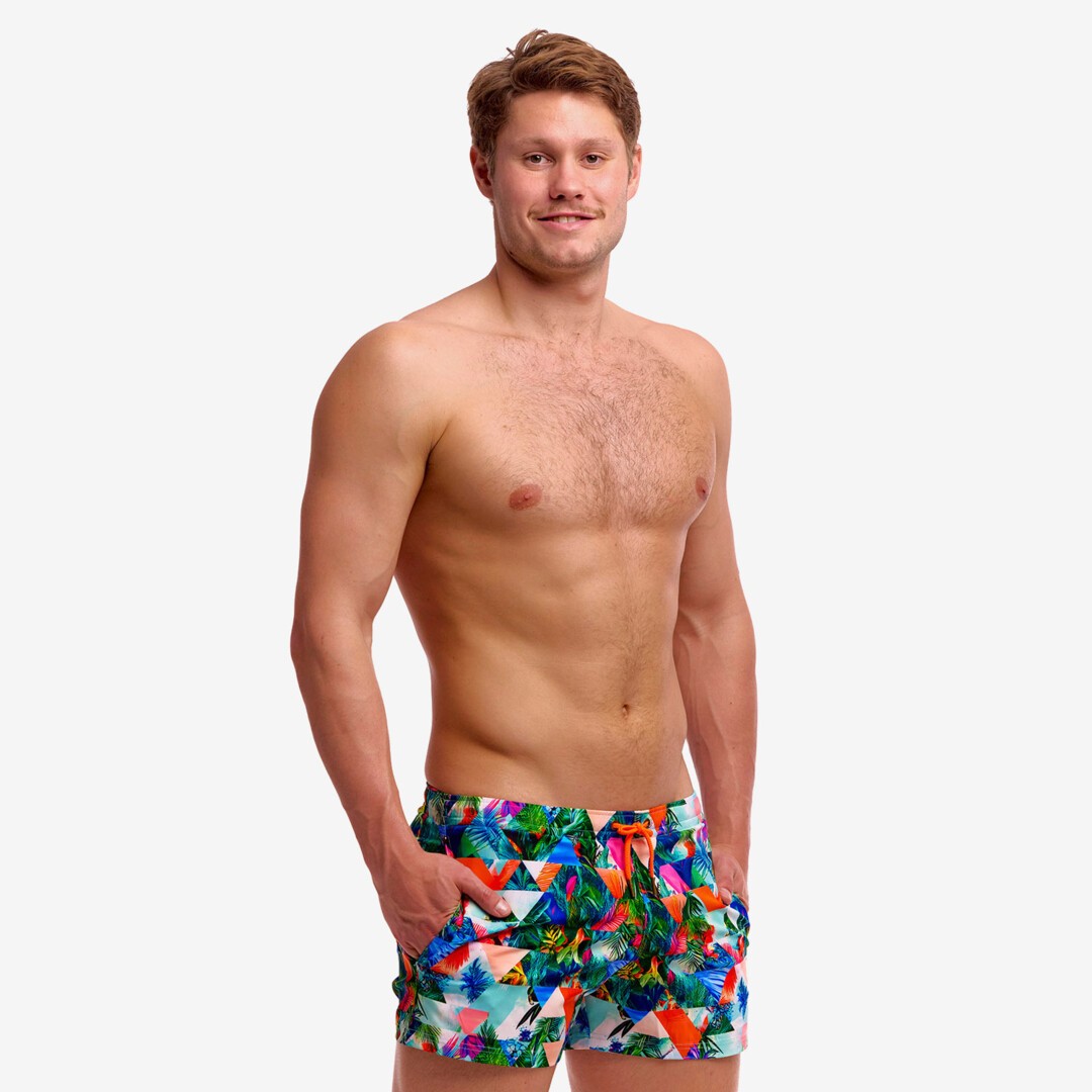Palm Prism Men's Shorty Shorts Short