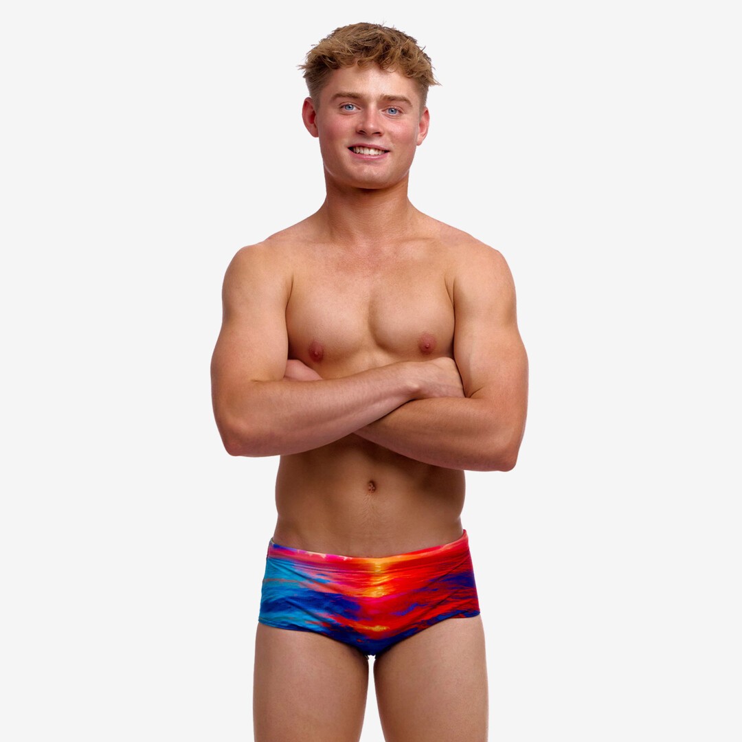 Sunset Delight Boy's Sidewinder Trunks