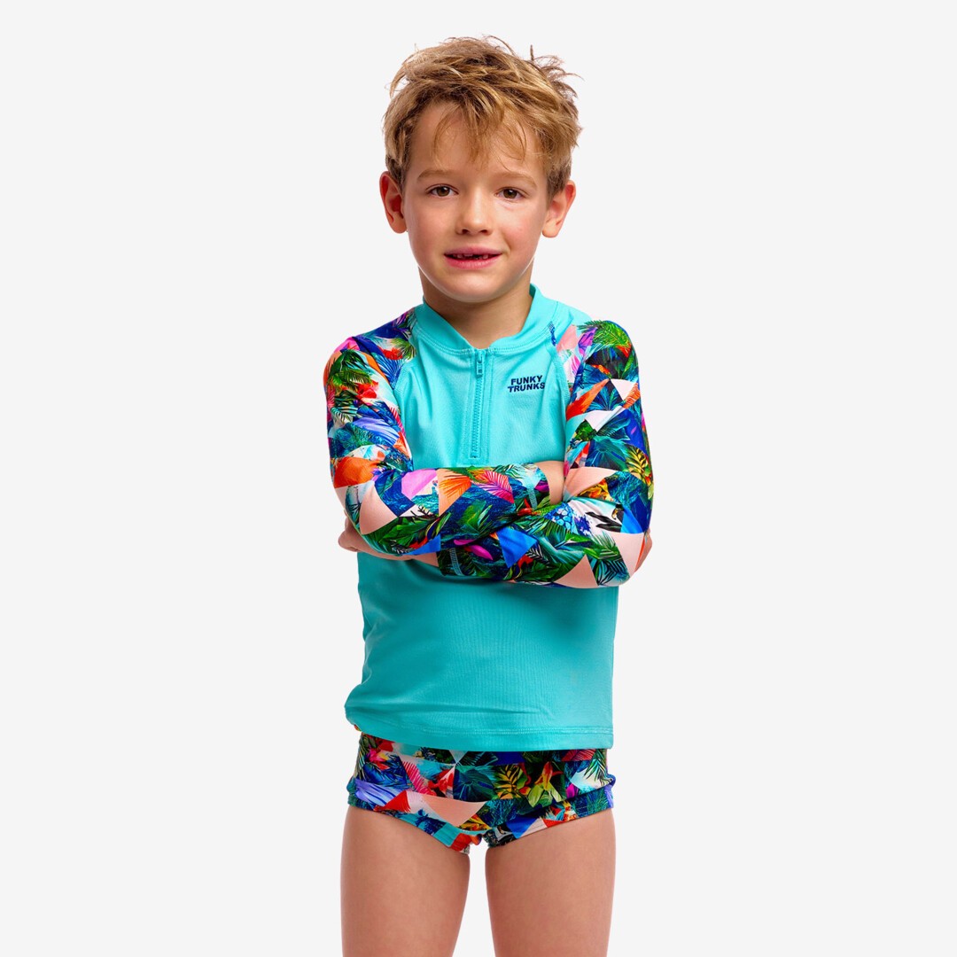 Palm Prism Toddler Boy's Zippy Rash Vest