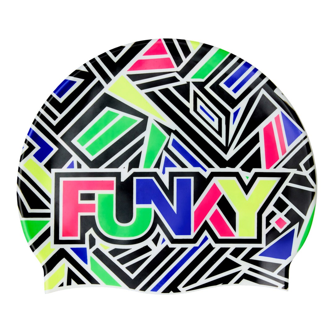 Bits Of Peace  Silicone Swimming Cap
