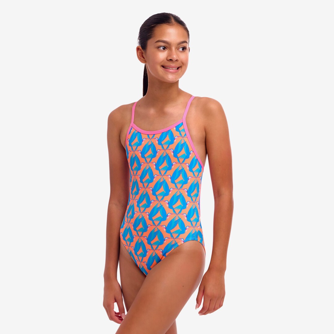 In A Flap Girl's Single Strap One Piece