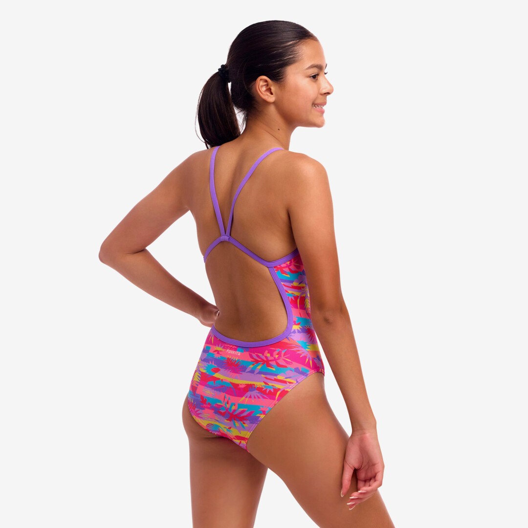 Leave In Girl's Single Strap One Piece