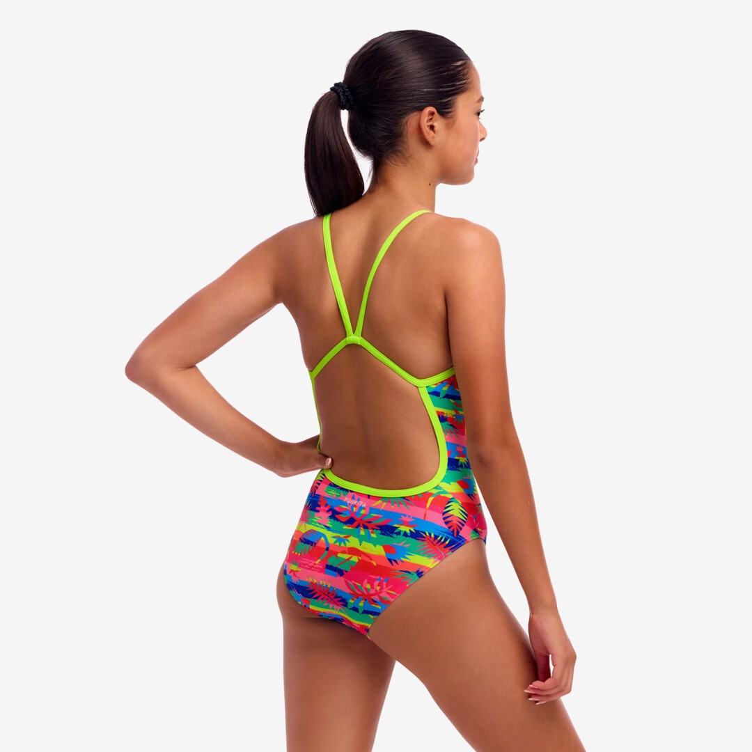 Free Foliage Girl's Single Strap One Piece