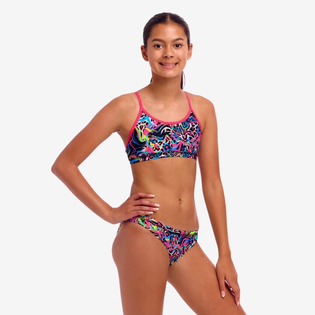 Lolly Leopard Girl's Racerback Two Piece