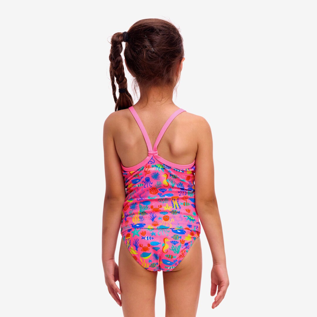 Fishilicious Toddler Girl's Swim Steady Tankini & Brief
