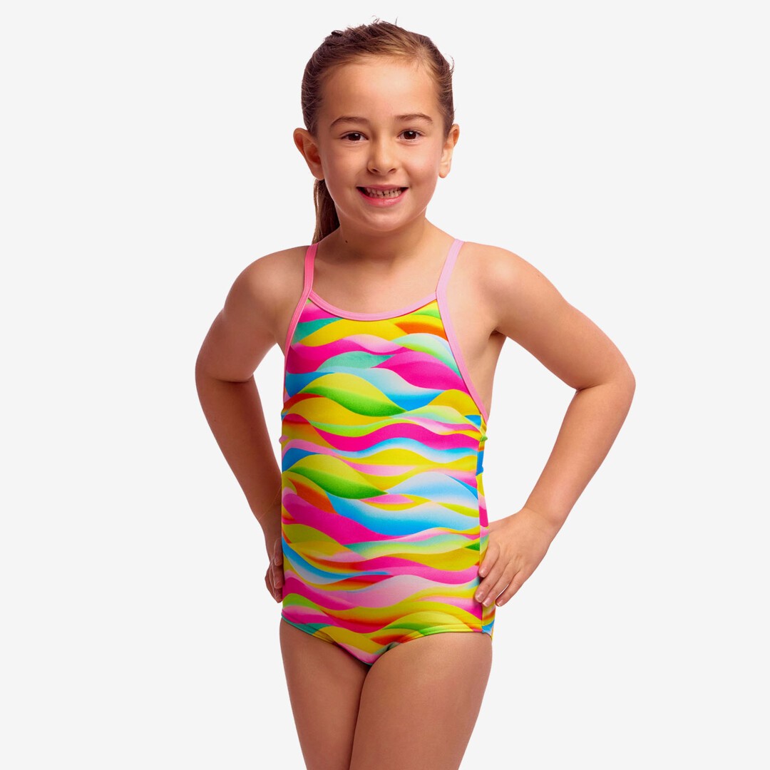 Maybe Wavy Toddler Girl's Printed One Piece
