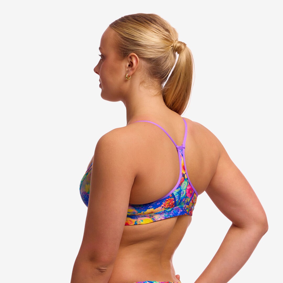 Austin Flowers Ladies Swim Crop Top