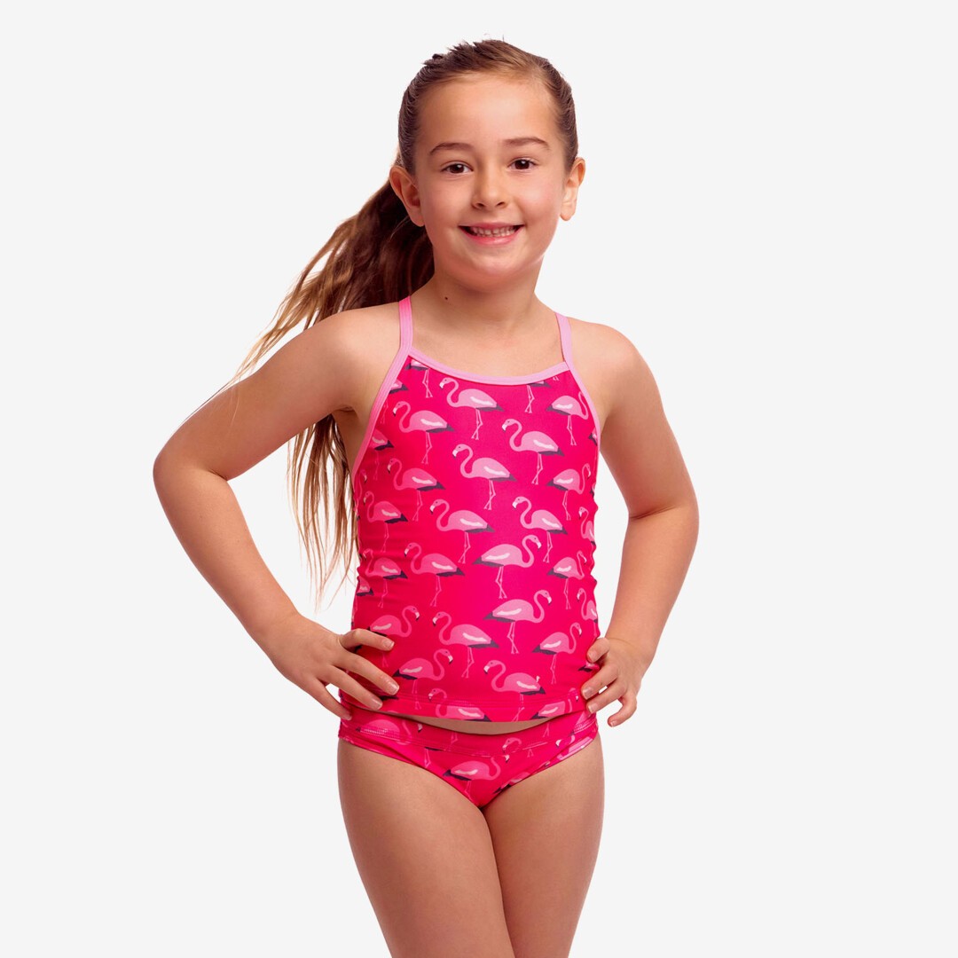 Flaming Go Gos Toddler Girl's Swim Steady Tankini & Brief