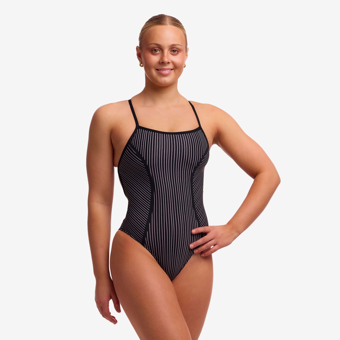 Pin Stripe Ladies Bond Girl One Piece