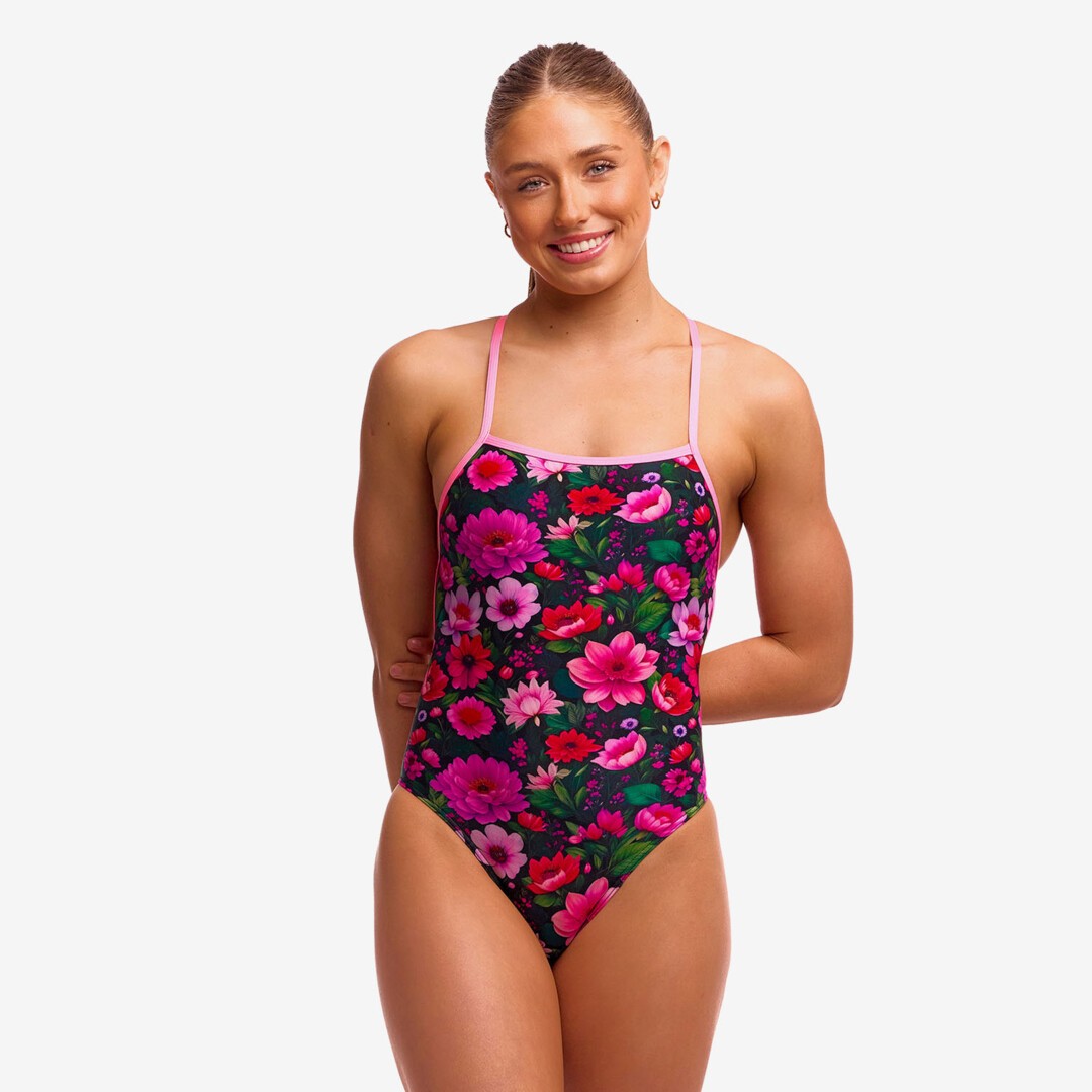 Garden Glow Ladies Strapped Secure One Piece