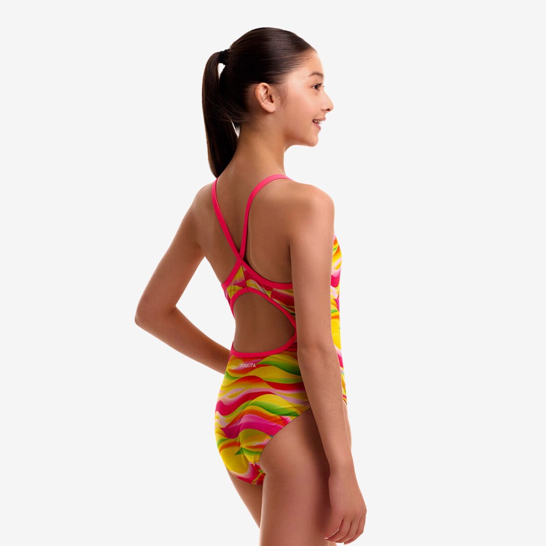 Custard Cakes Girl's Diamond Back One Piece