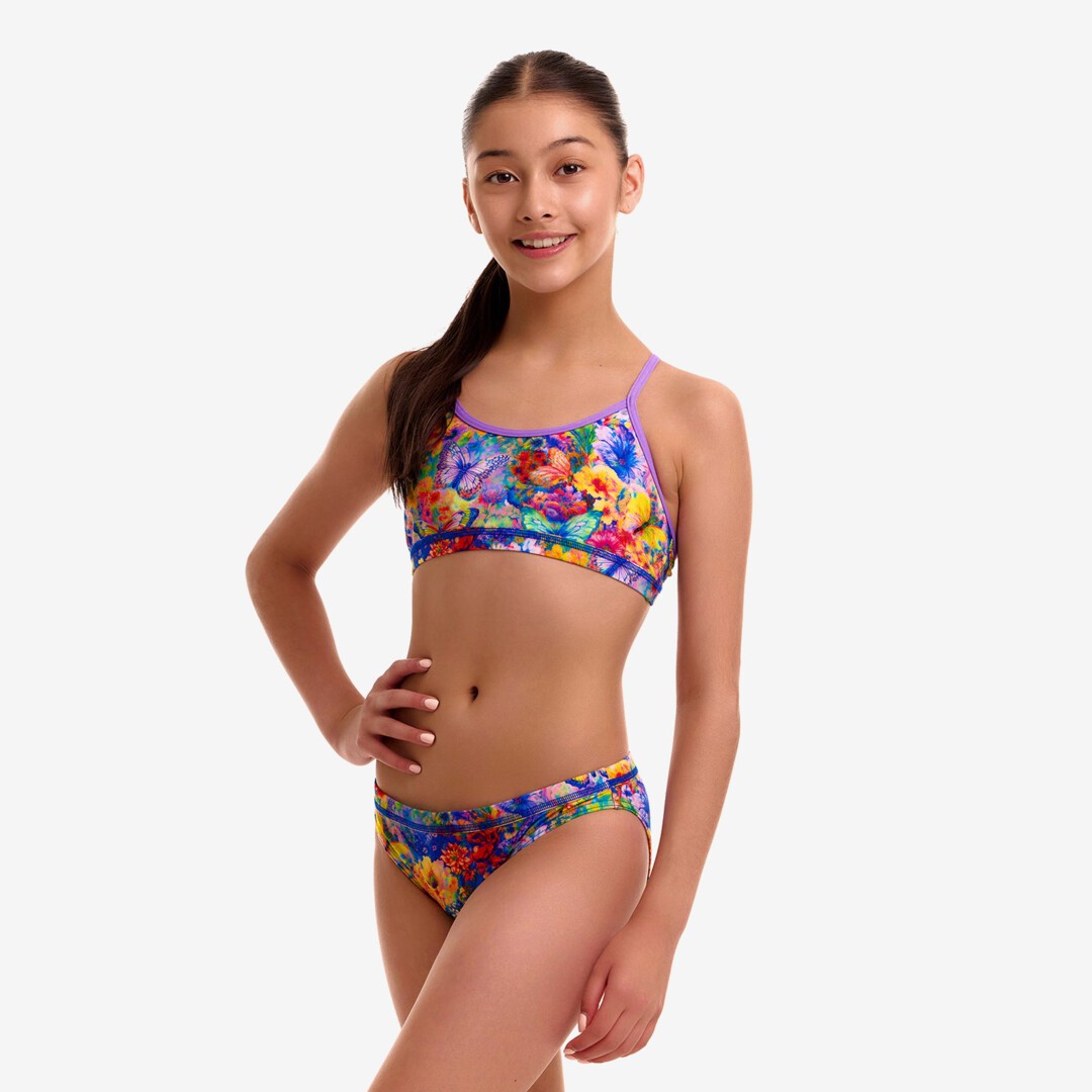 Austin Flowers Girl's Racerback Two Piece