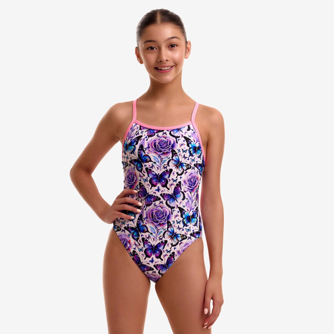 Wings To Fly Girl's Single Strap One Piece