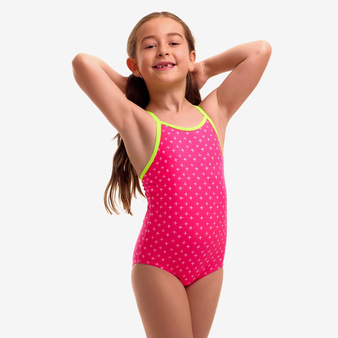 Pink Proton Toddler Girl's Printed One Piece