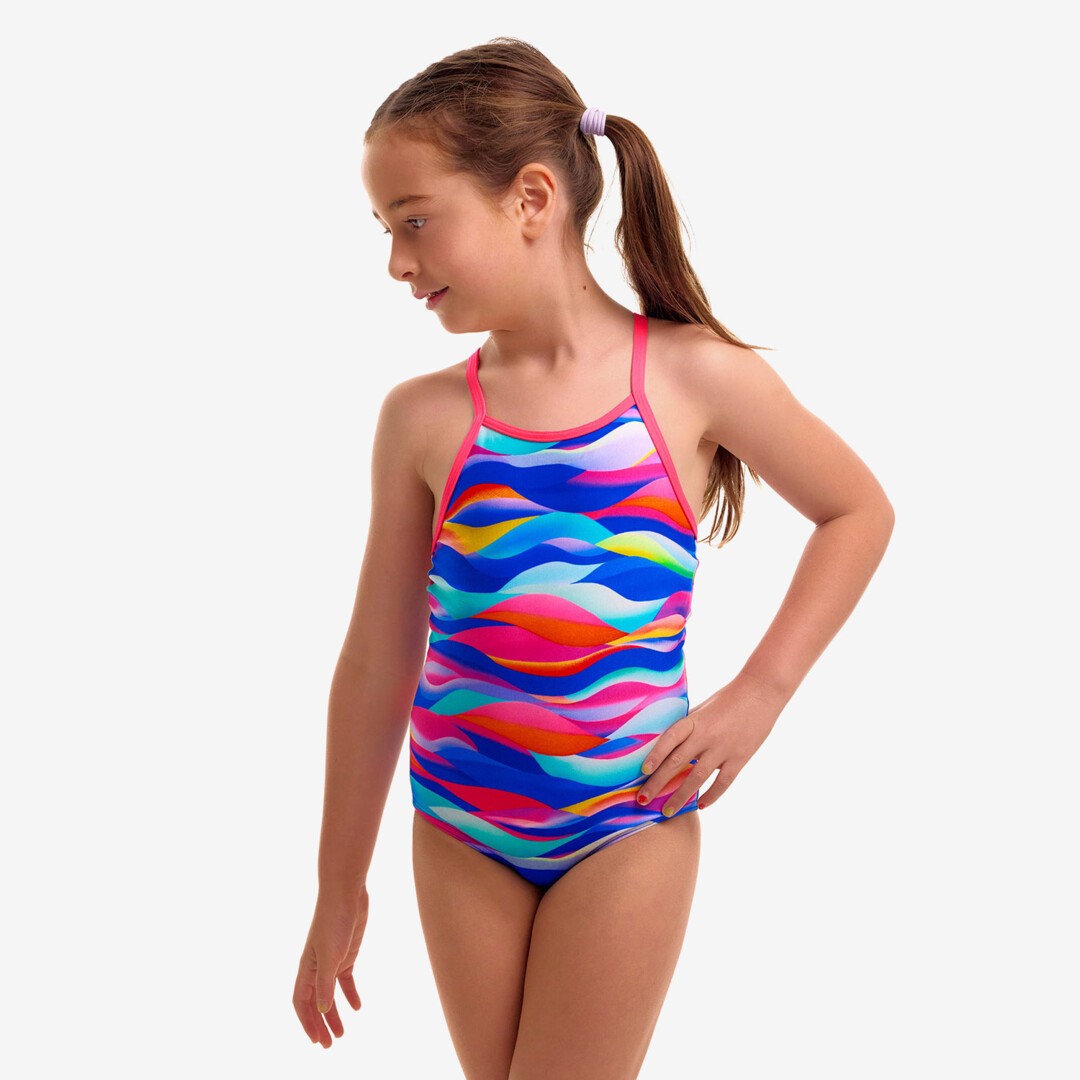 Royal Wave Toddler Girl's Printed One Piece