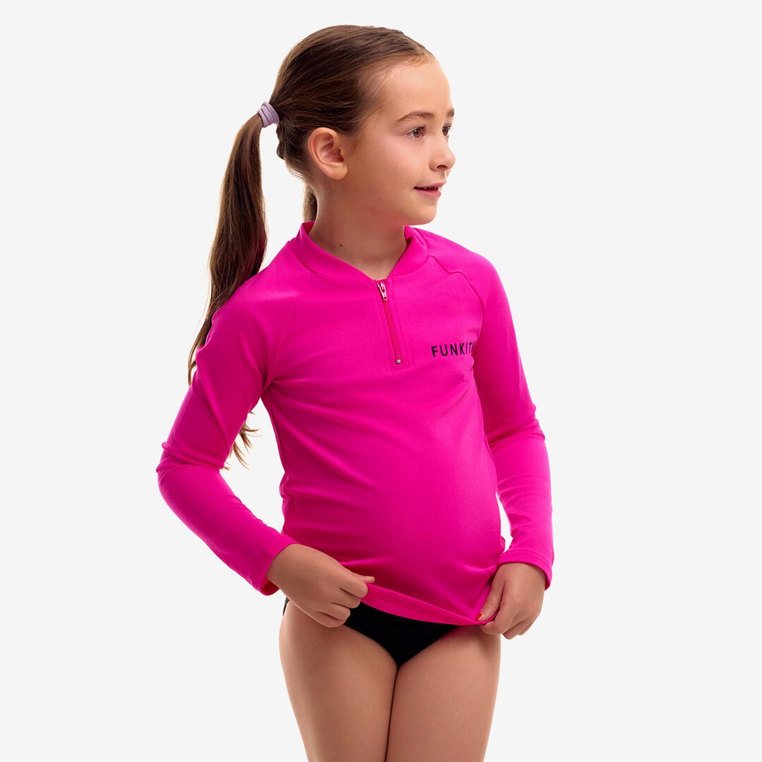 Still Pink Toddler Girl's Long Sleeve Rash Vest