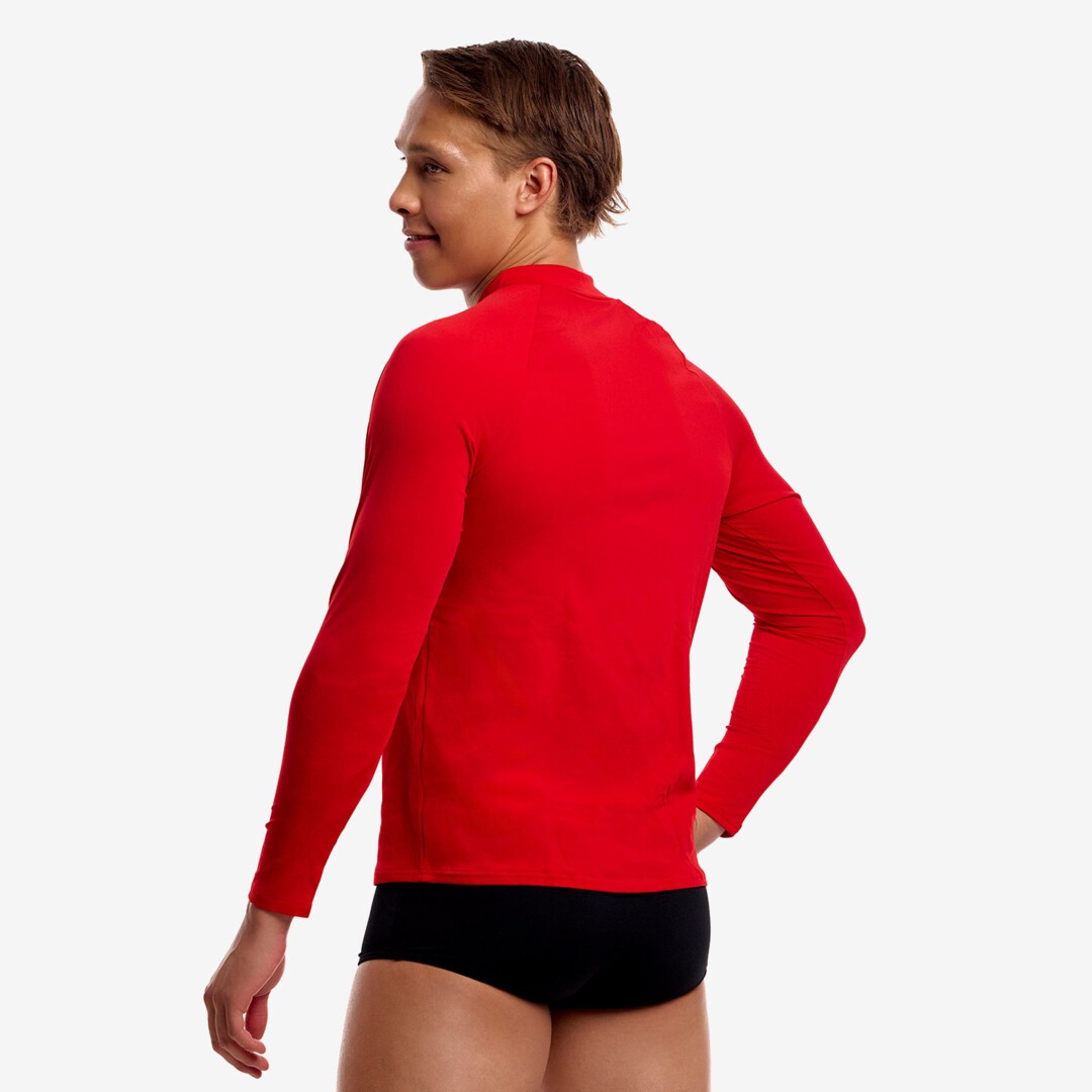 Still Red Men's Long Sleeve Rash Vest