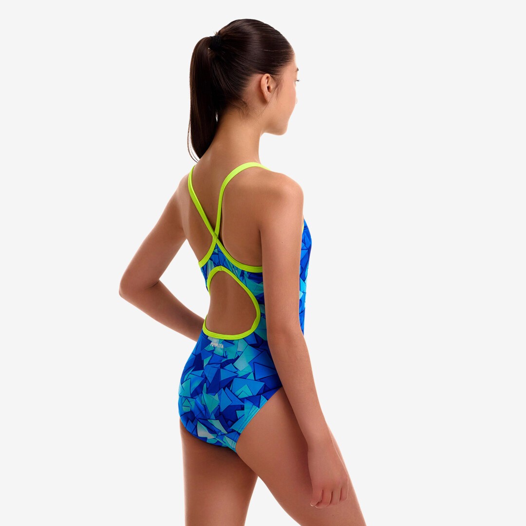 Try Blue Girl's Diamond Back One Piece