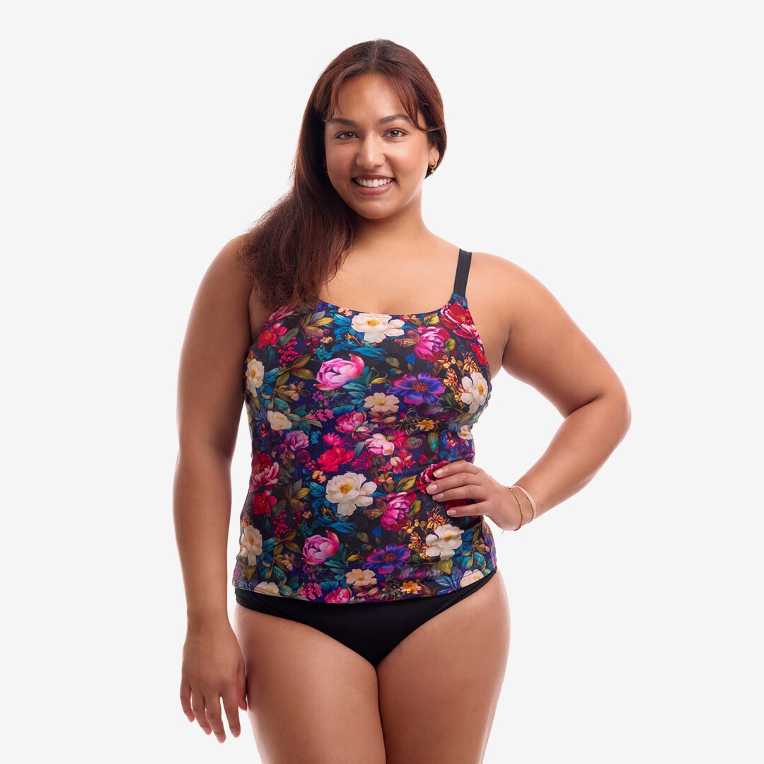 Bed Of Roses Ladies Scoop Neck Tankini