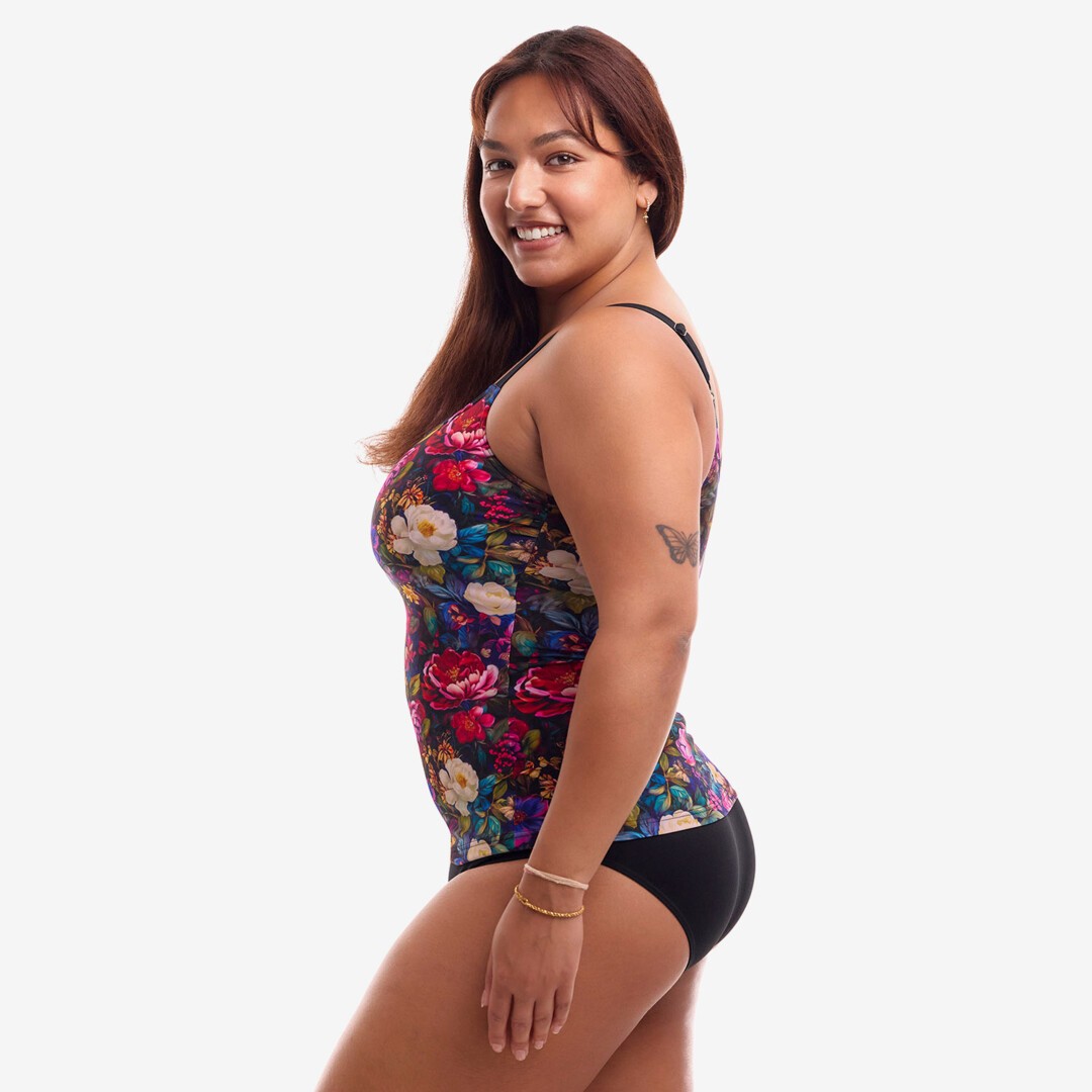 Bed Of Roses Ladies Scoop Neck Tankini