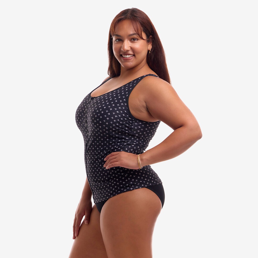 Be Positive Ladies Zip Front Tankini