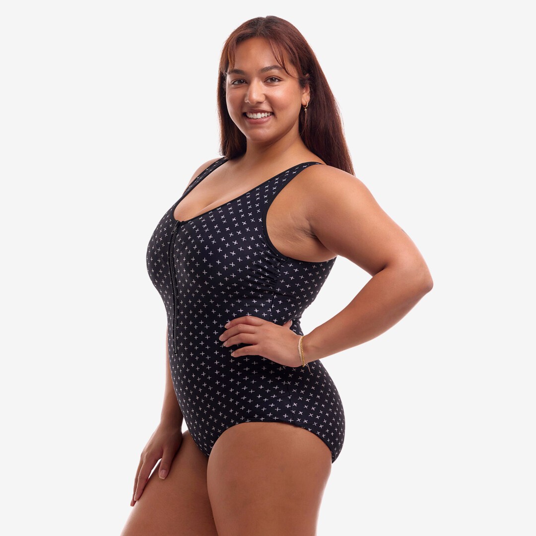 Be Positive Ladies Zip Front One Piece