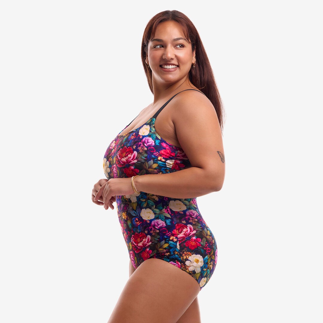 Bed Of Roses Ladies Scoop Neck One Piece