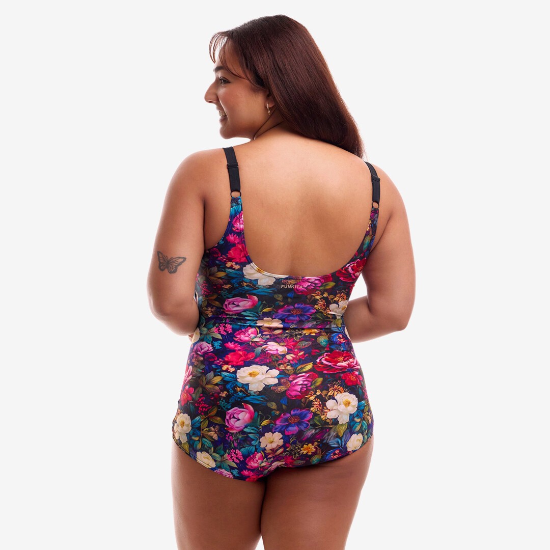 Bed Of Roses Ladies Scoop Neck One Piece