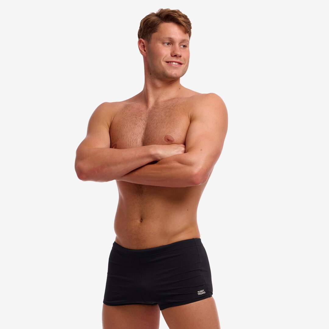 Still Black Men's Square Trunks