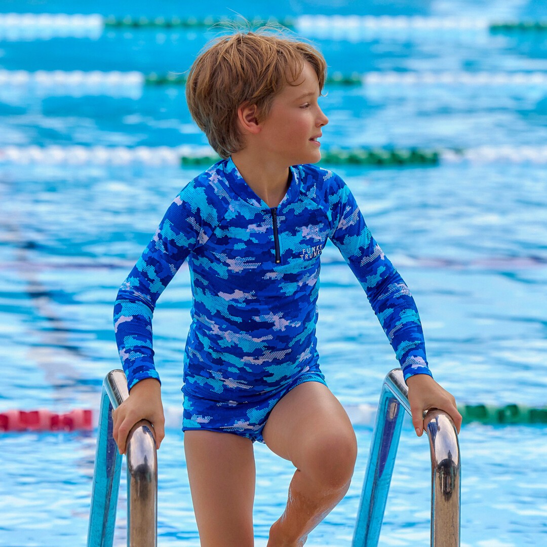 Clean Marine Toddler Boy's Long Sleeve Rash Vest