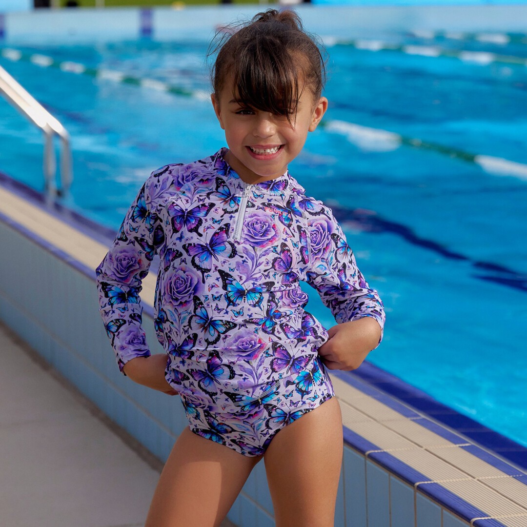 Wings To Fly Toddler Girl's Zippy Rash Vest